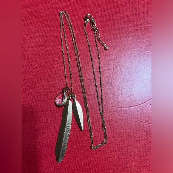 Bundle of LC Lauren Conrad Owl Earrings and Feather Necklace - Picture 5 of 5